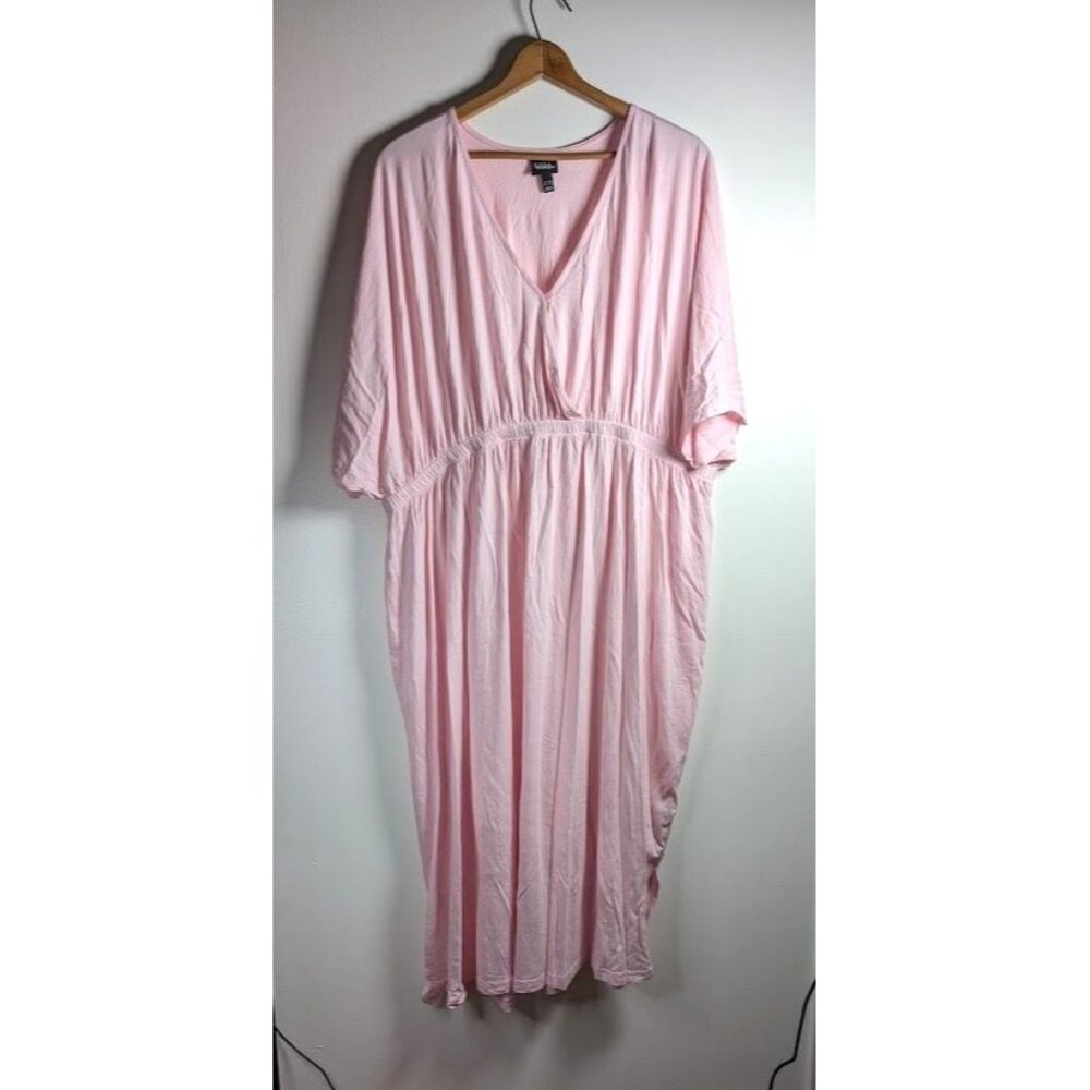 Ulla Popken Maxi Dress Size 24 26 Plus Lagenlook Babydoll Summer Resort Beach